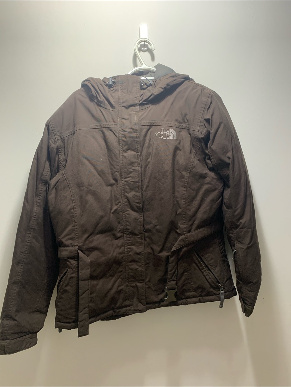 The North Face Brown Hooded Puffer Jacket